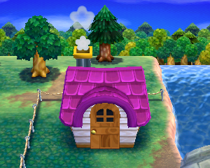 Animal Crossing: Happy Home Designer Бэнгл жилой дом внешний вид